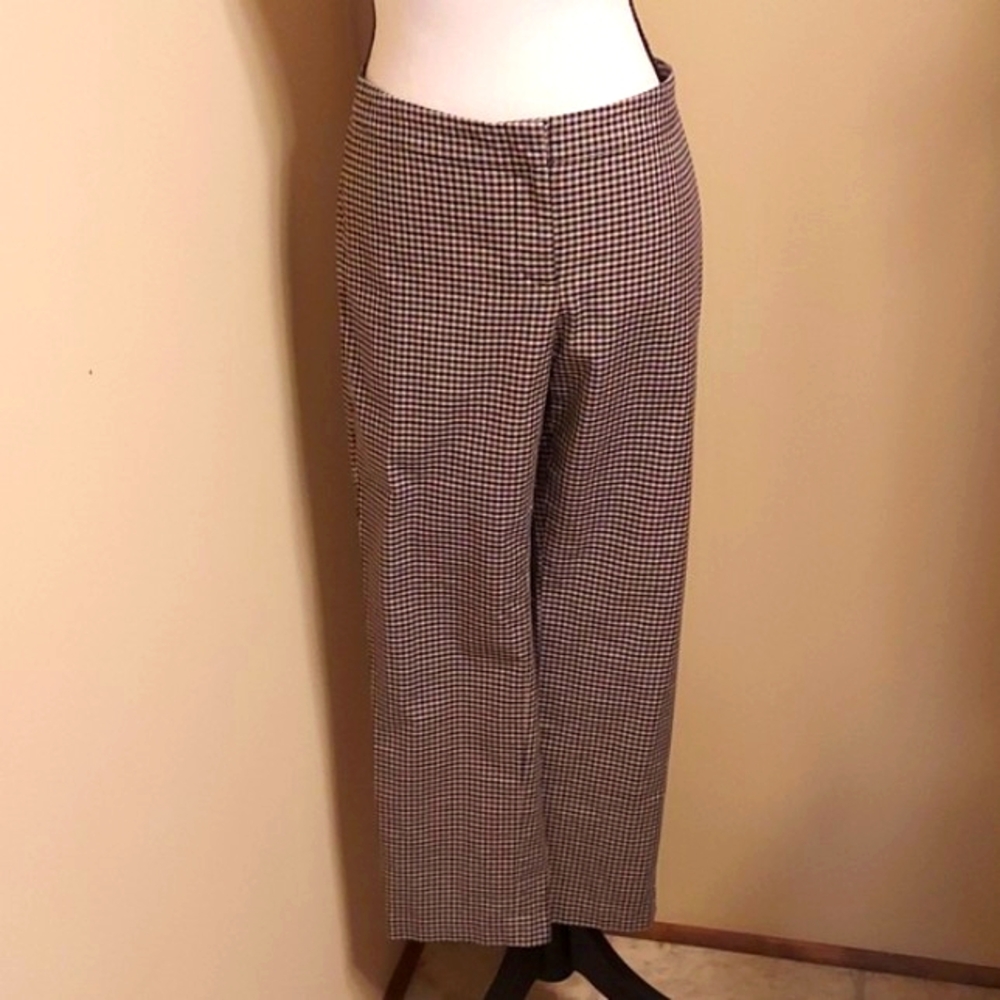 J. Jill Black and Tan Straight Leg Pants